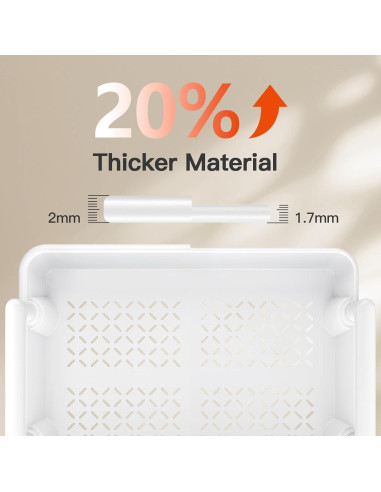 Carro Organizador Rodante Pipishell 3 Niveles Blanco