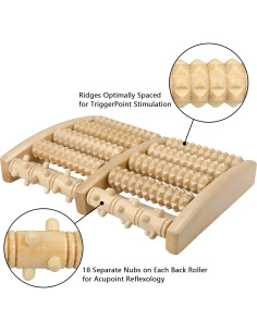 Masajero de Pies Jade Kit - Rodillo de Madera para Alivio 2