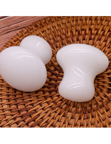 Masajeador Gua Sha Facial Uonlytech 2 Piezas Jade Blanco