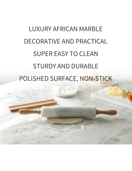 Rodillo de Mármol Koville 1.30 kg Antiadherente 45.97 cm