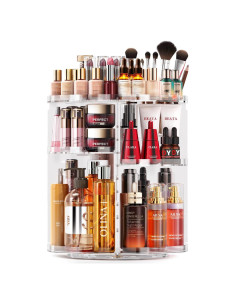 Organizador de Maquillaje Auxmir 9 Capas Giratorio Transparente