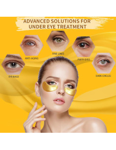 Parches para Ojos de Oro 24K Souwixlum - 30 Pares Hidratantes 2