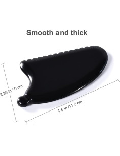 Herramienta Gua Sha Facial Obsidiana Negra Oarkive - Masajeador 2