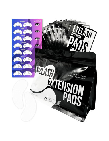 100 Pares Almohadillas de Gel Stacy Lash para Ojos con Aloe Vera