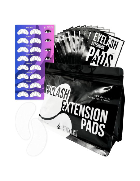 100 Pares Almohadillas de Gel Stacy Lash para Ojos con Aloe Vera