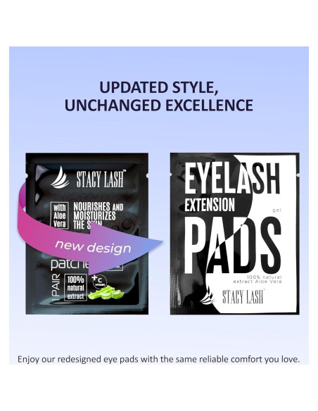100 Pares Almohadillas de Gel Stacy Lash para Ojos con Aloe Vera