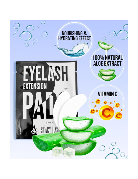100 Pares Almohadillas de Gel Stacy Lash para Ojos con Aloe Vera