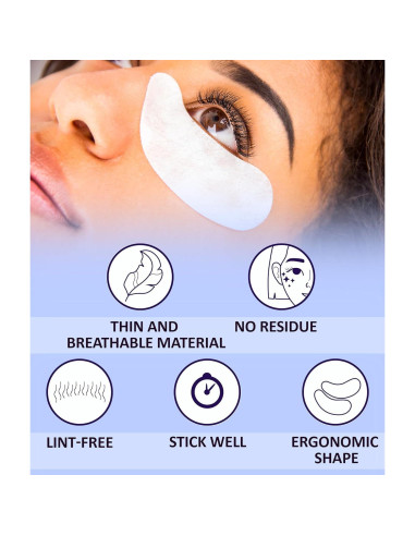 100 Pares Almohadillas de Gel Stacy Lash para Ojos con Aloe Vera