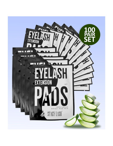 100 Pares Almohadillas de Gel Stacy Lash para Ojos con Aloe Vera