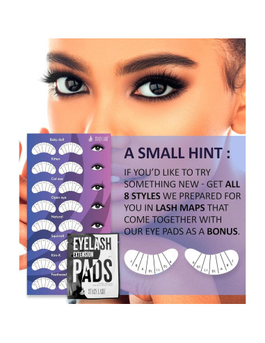 100 Pares Almohadillas de Gel Stacy Lash para Ojos con Aloe Vera