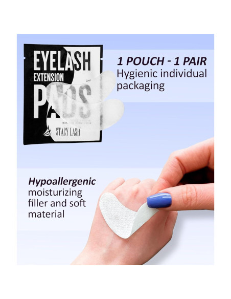 100 Pares Almohadillas de Gel Stacy Lash para Ojos con Aloe Vera