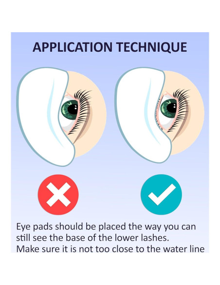 100 Pares Almohadillas de Gel Stacy Lash para Ojos con Aloe Vera