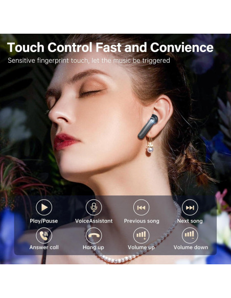 Auriculares Inalámbricos Sisism A10 Pro Bluetooth 5.3 HiFi 50H Auriculares Inalámbricos Sisism A10 Pro Bluetooth 5.3 HiFi 50H