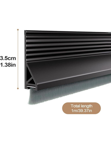 Cepillo de Barrera para Puerta Funnytek 99 cm Silicona Negro