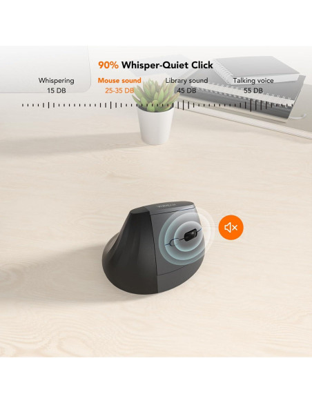 Ratón Ergonómico Inalámbrico KYSONA Vertical Bluetooth 4000 DPI