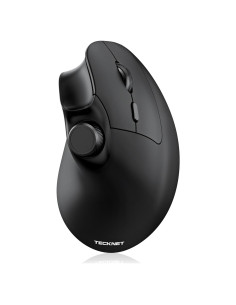 Ratón Ergonómico TECKNET Inalámbrico Recargable 6 DPI Negro