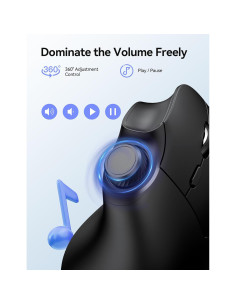 Ratón Ergonómico TECKNET Inalámbrico Recargable 6 DPI Negro 2