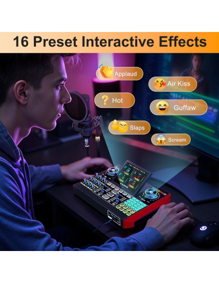 Paquete de Micrófono BM800 con Mezclador G10 para Podcast