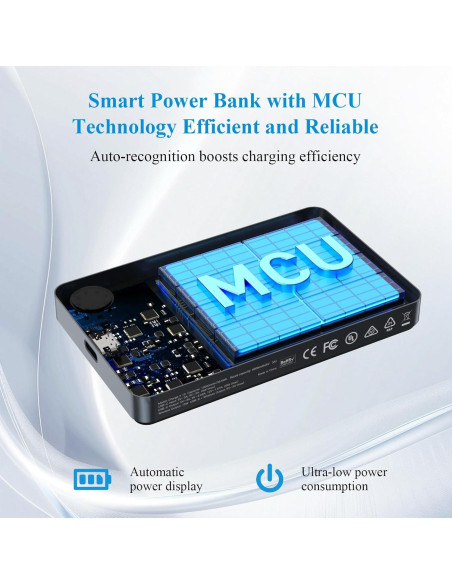 Banco de Poder Inalámbrico Minthouz 10000mAh 20W Ultra Delgado Banco de Poder Inalámbrico Minthouz 10000mAh 20W Ultra Delgado
