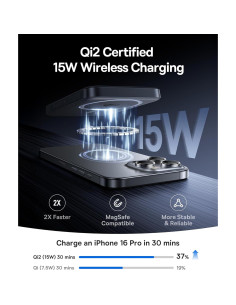 Cargador Portátil Baseus 10000mAh Qi2 15W Inalámbrico Negro 2