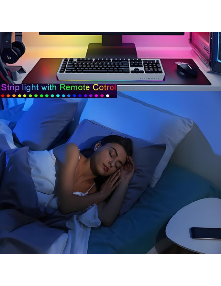 Tira LED RGB a pilas 8 metros con control remoto y APP Tira LED RGB a pilas 8 metros con control remoto y APP