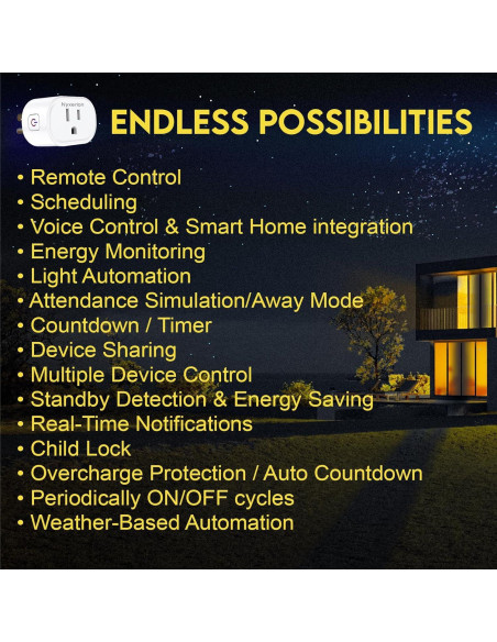 Enchufe Inteligente Nyxerion WiFi Control Remoto Alexa Google