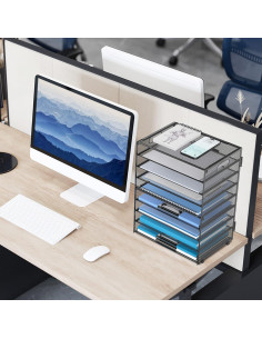 Organizador de Escritorio DALTACK 9 Niveles Negro Ajustable 2