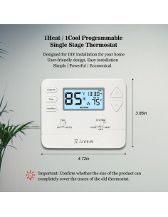 Termostato Digital Programable Riseem STN605 Blanco 24V 2
