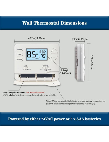 Termostato Digital Programable Riseem STN605 Blanco 24V