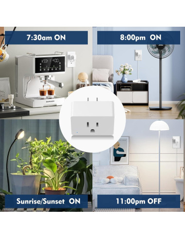 Paquete de 2 Enchufes Inteligentes MMU WiFi 15A Control por Voz