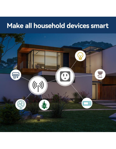 Paquete de 2 Enchufes Inteligentes MMU WiFi 15A Control por Voz