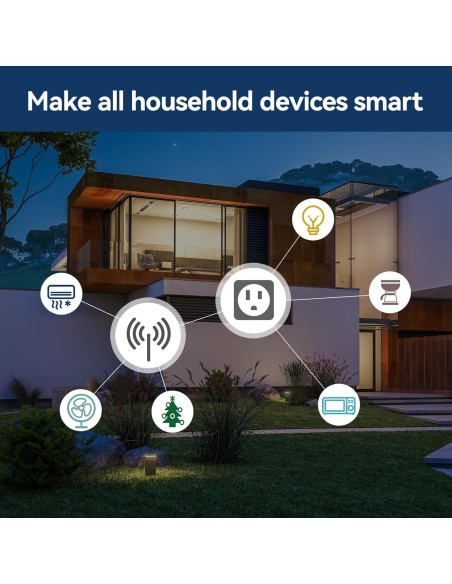 Paquete de 2 Enchufes Inteligentes MMU WiFi 15A Control por Voz