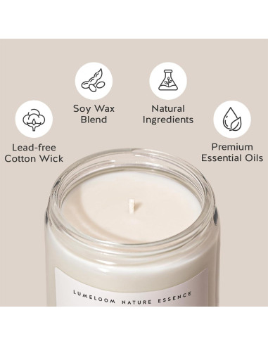 Vela Aromática de Lavanda 255g LUMELOOM para Nuevas Mamás