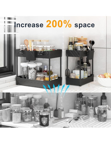 Organizador Bajo Fregadero Sevenblue 2 Paquetes Multiusos