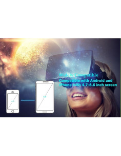 Gafas de Realidad Virtual 3D PEKMAR para iPhone y Android 2