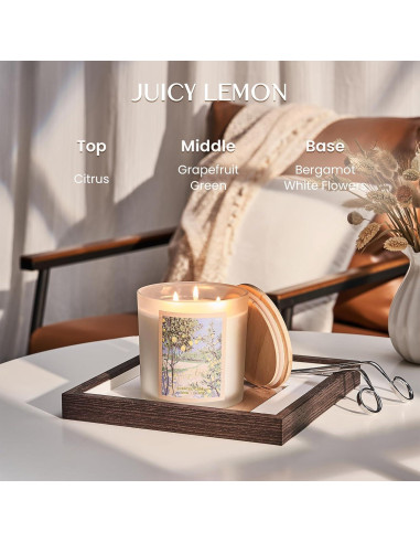 Vela Aromática Natural M&SENSE Limón Jugoso 700g 120h