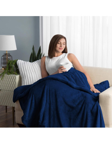 Funda de Edredón con Peso DreamLab 121x182 cm Azul Marino