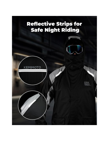 Traje de Lluvia Impermeable KEMIMOTO para Motocicleta L