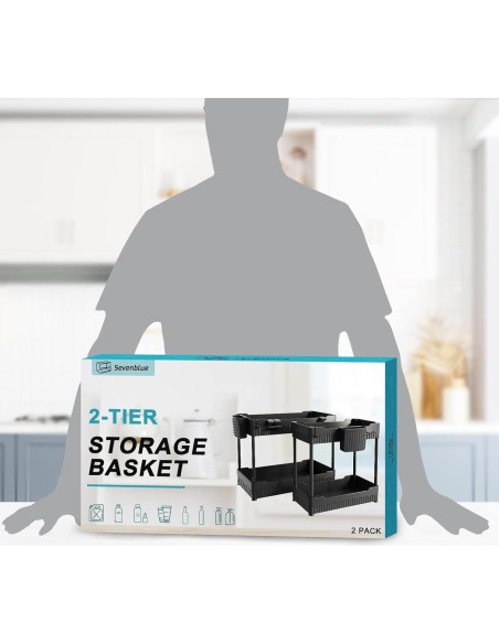 Organizador Bajo Fregadero Sevenblue 2 Paquetes Multiusos
