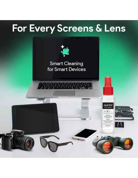 Kit de Limpieza de Gafas OPTIPAK - 2 Spray 60ml + 2 Paños