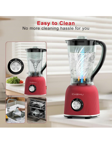 Mezclador Profesional CKEMU 8 Tazas 25,000RPM Rojo Libre BPA