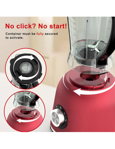 Mezclador Profesional CKEMU 8 Tazas 25,000RPM Rojo Libre BPA