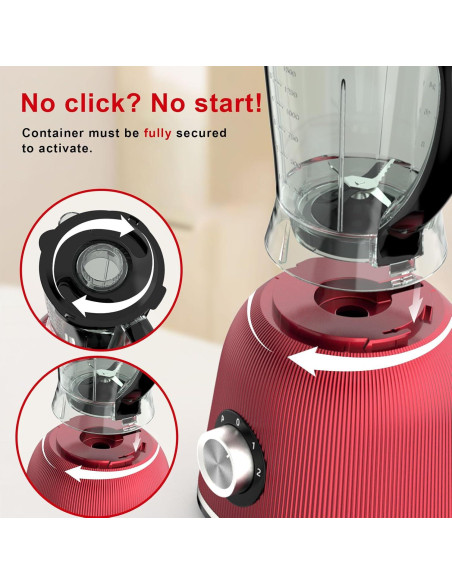 Mezclador Profesional CKEMU 8 Tazas 25,000RPM Rojo Libre BPA