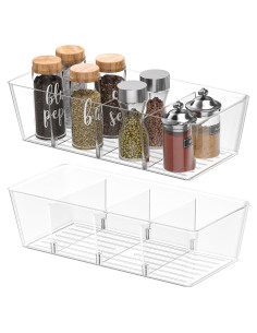 Organizadores de Despensa BALEINE 2PK Plástico Transparente 26.6x15.3x8.9 cm