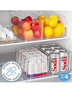 STORi Organizador de Despensa Abierto Claro - Juego de 4 2