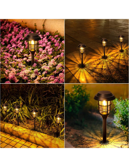 Luces Solares de Camino LETMY 8 Piezas IP65 Jardín Exterior Luces Solares de Camino LETMY 8 Piezas IP65 Jardín Exterior