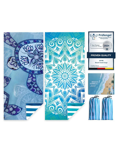 Toallas de Playa Giyim Extra Grandes 180x99cm Microfibra 250GSM