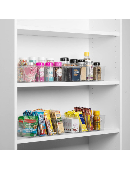 Bins de Plástico ClearSpace 4 Paquete con Divisores