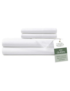 Juego de Sábanas Queen 4 Piezas Hotel Sheets Direct 100% Viscosa