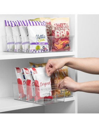 Bins de Plástico ClearSpace 4 Paquete con Divisores